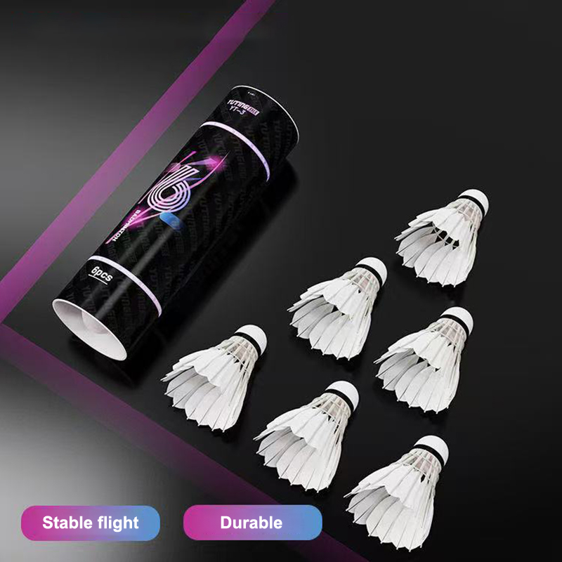 3/6Pcs White Goose Feather Bad - Feather Shuttlecock 评论和价格