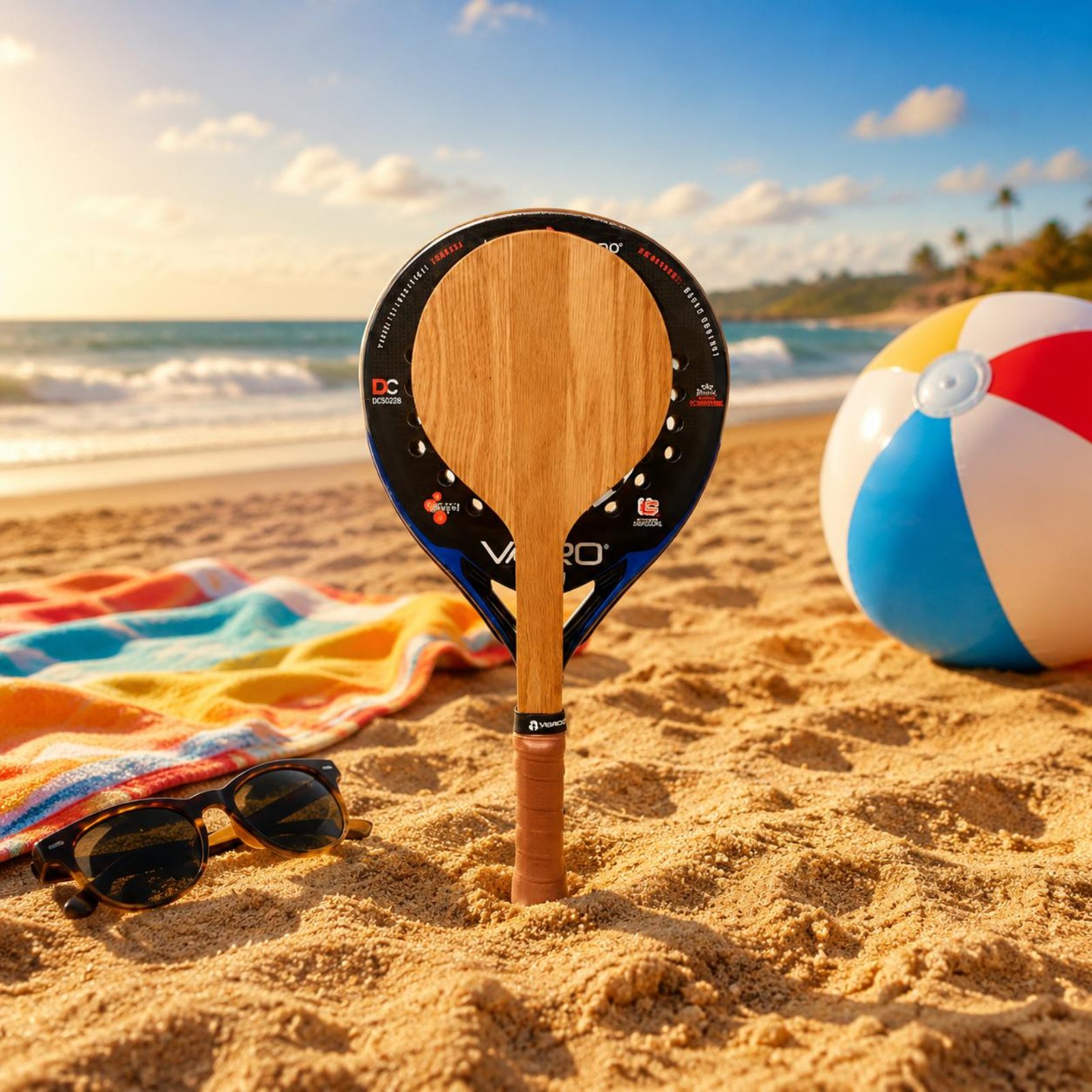 Wood Beach Tennis Racket Beach - Sports Grip 评论和价格