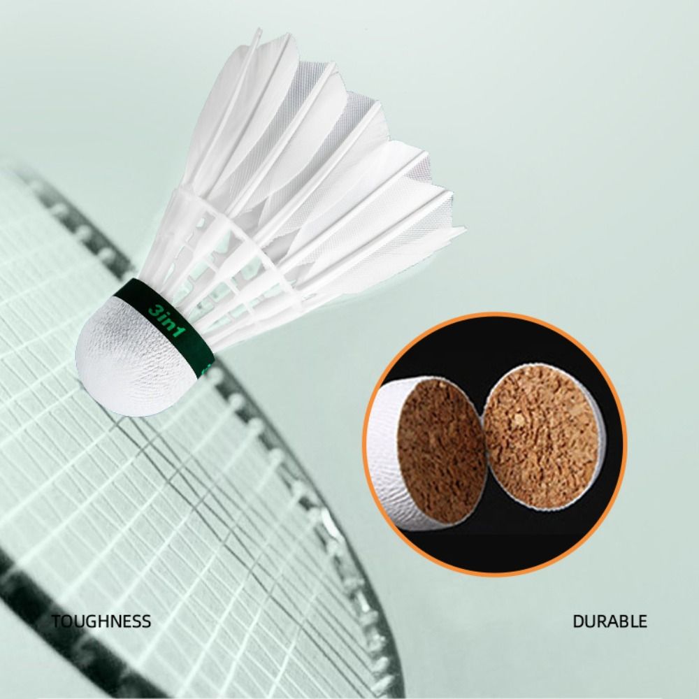 3/6/12Pcs Professional Badmint - Feather Shuttlecock 评论和价格