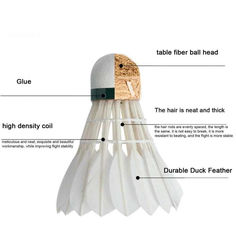 3/6/12Pcs Professional Badmint - Feather Shuttlecock 评论和价格