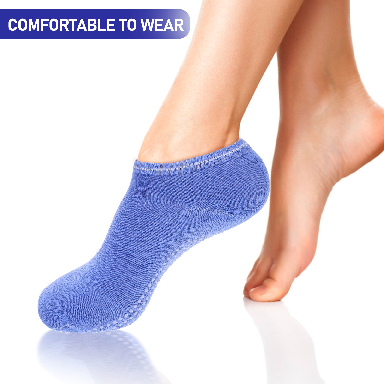 6 Pairs Non Slip Yoga Socks Br - Sports Grip 评论和价格