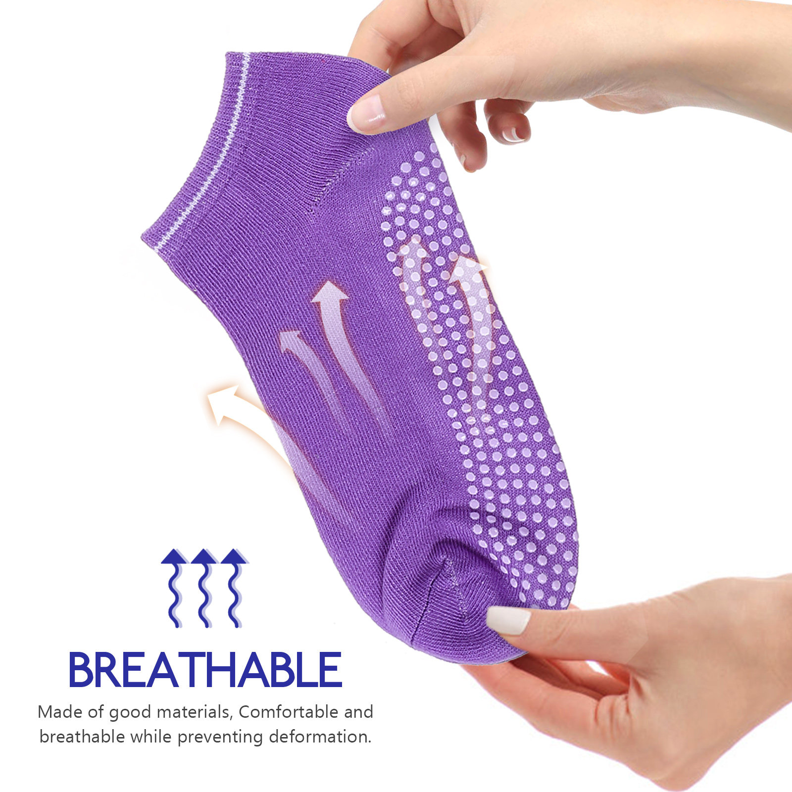 6 Pairs Non Slip Yoga Socks Br - Sports Grip 评论和价格